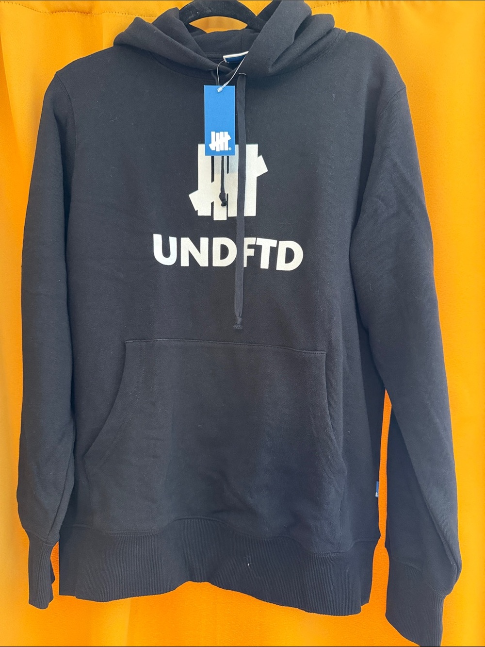 Undefeated Black Hoodie with White Logo